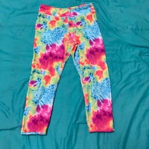 Girls Champion Tie Dye Capri Leggings